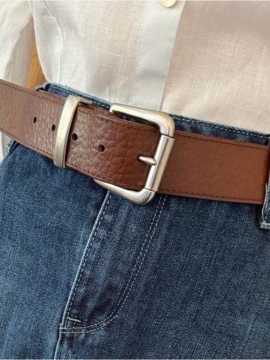 Levi's Accessories - Levi’s Brown Genuine Leather Belt with Silver Buckle, Size 36, (34-38) Like New